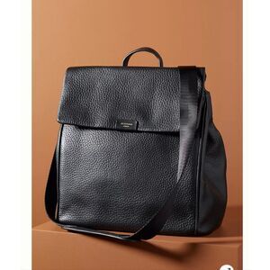 STORKSAK Black Leather St James Convertible Bag